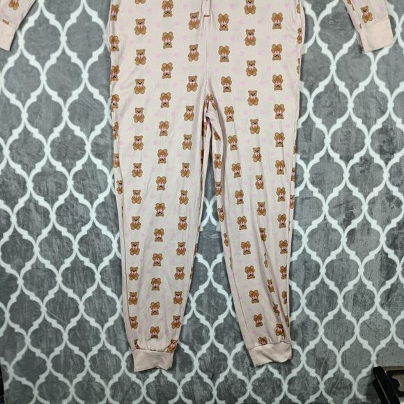 Spoiled Angel Pajamas Long Johns Women Medium Pink One Piece Thermal Underwear - Picture 5 of 14